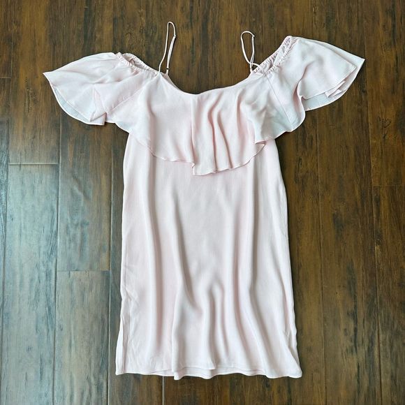 MISA Los Angeles Emil Off The Shoulder Mini Dress in Pink Blush - Picture 3 of 12